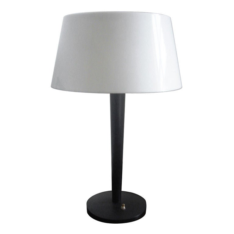 Pair Of Orange Table Lamps By Gerald Thurston For Lightolier At 1stdibs Black White Table Lamp By Gerald Thurston For Lightolier