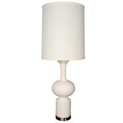 Modernist White Ceramic Table Lamp