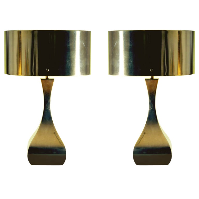 Pair of Melrose III Brass Table Lamp