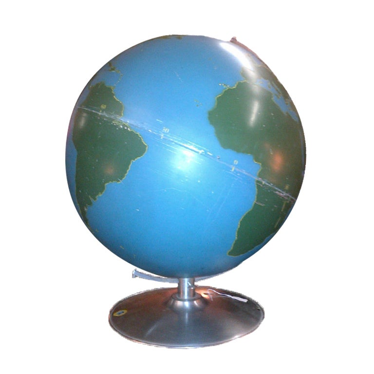 Vintage School Globe by Nystrom For Sale