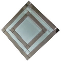Dramatic Inverted Square Mirror by Milo Baughman