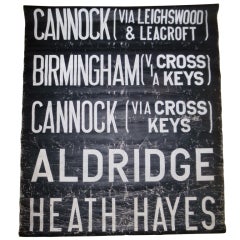 Black and White Vintage Bus Sign 3