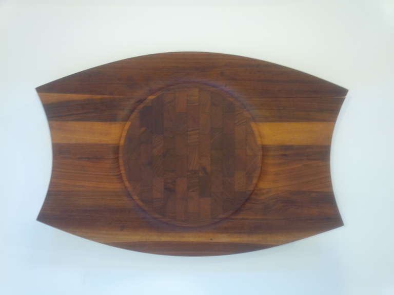 Mutenye tray by Jens Quistgaard for Dansk.  From the Rare Woods collection.  Denmark, circa 1960.  Signed.