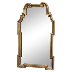 Miroir doré à la feuille d'or Hollywood Regency