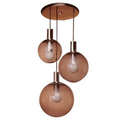 Vintage Style Multi Globe Chrome & Smoked Glass Light Fixture 5