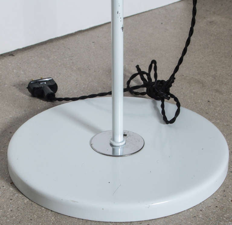 Mid-Century Modern Pair of Robert Sonneman Adjustable White Floor Lamps For Sale