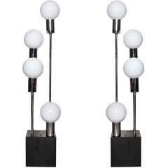 Pair of Globe Table Lamps