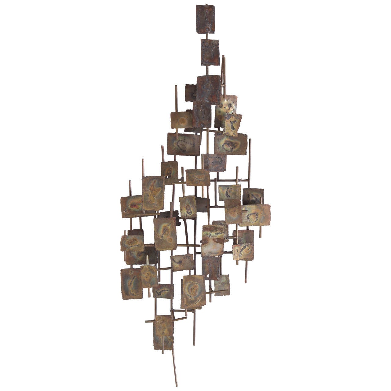 Brutalist WallMounted Sculpture by Curtis Jere For Sale at 1stDibs