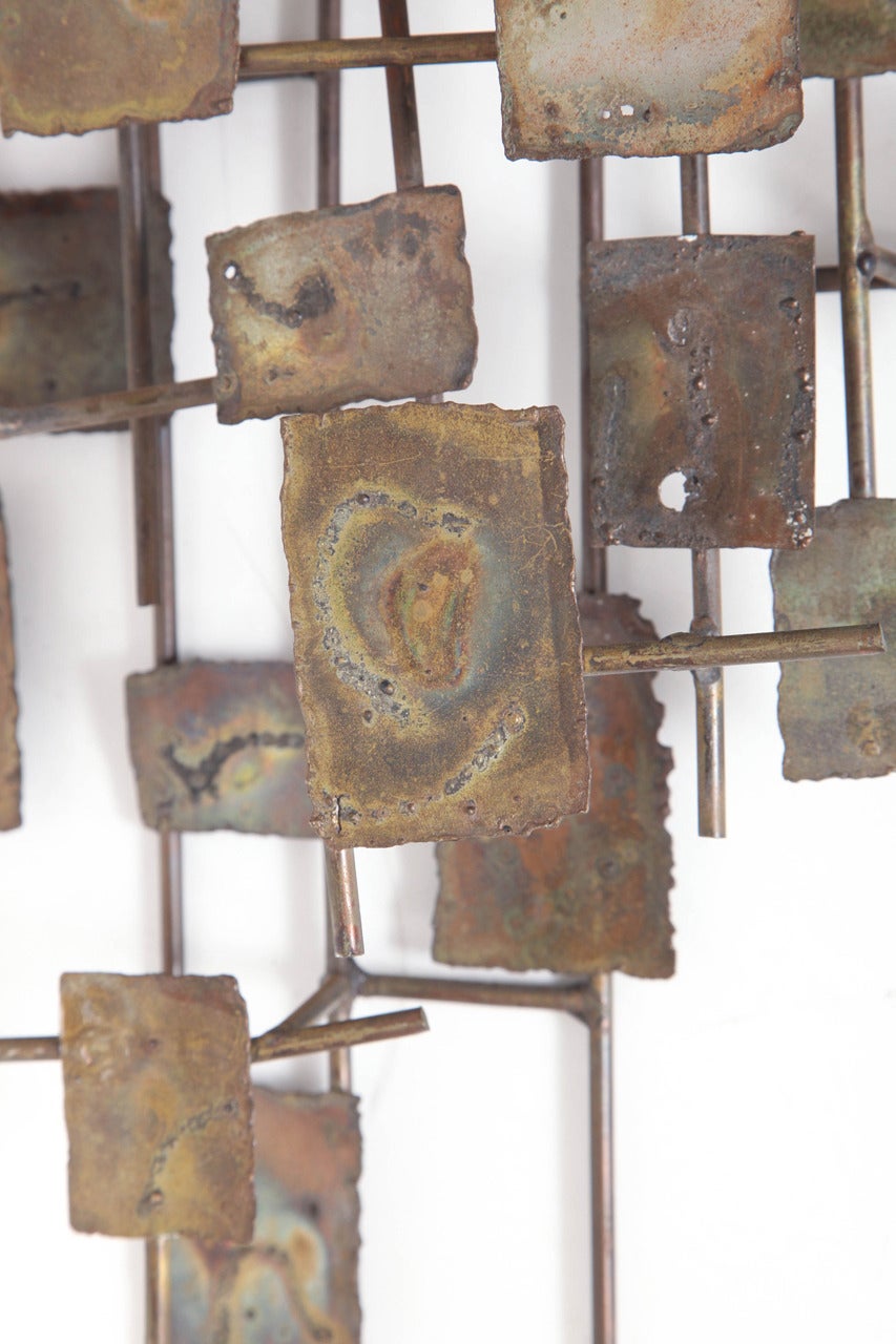 Brutalist Wall-Mounted Sculpture by Curtis Jere For Sale ...