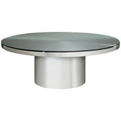 Brushed Stainless Steel "Speer Table" by Brueton