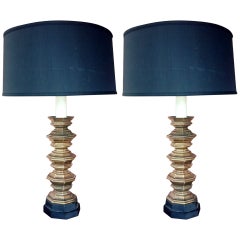 Pair of Designer Bronze Lamps
