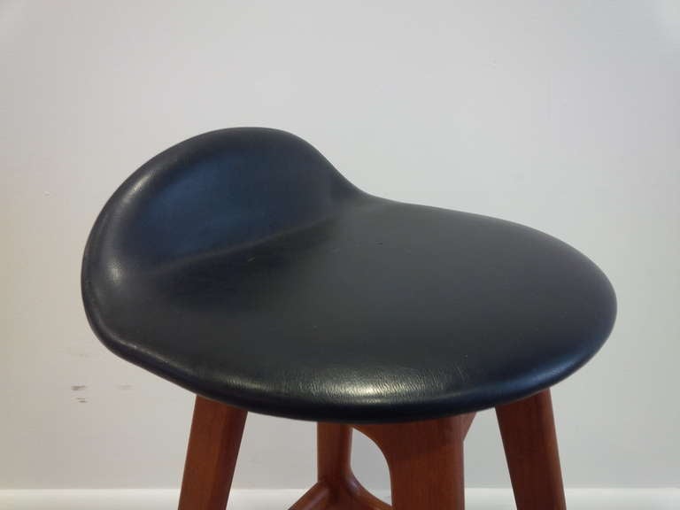 Mid-Century Modern Pair of Vintage Teak Counter Stools by Eric Buck