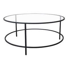Steel & Glass Round Coffee Table