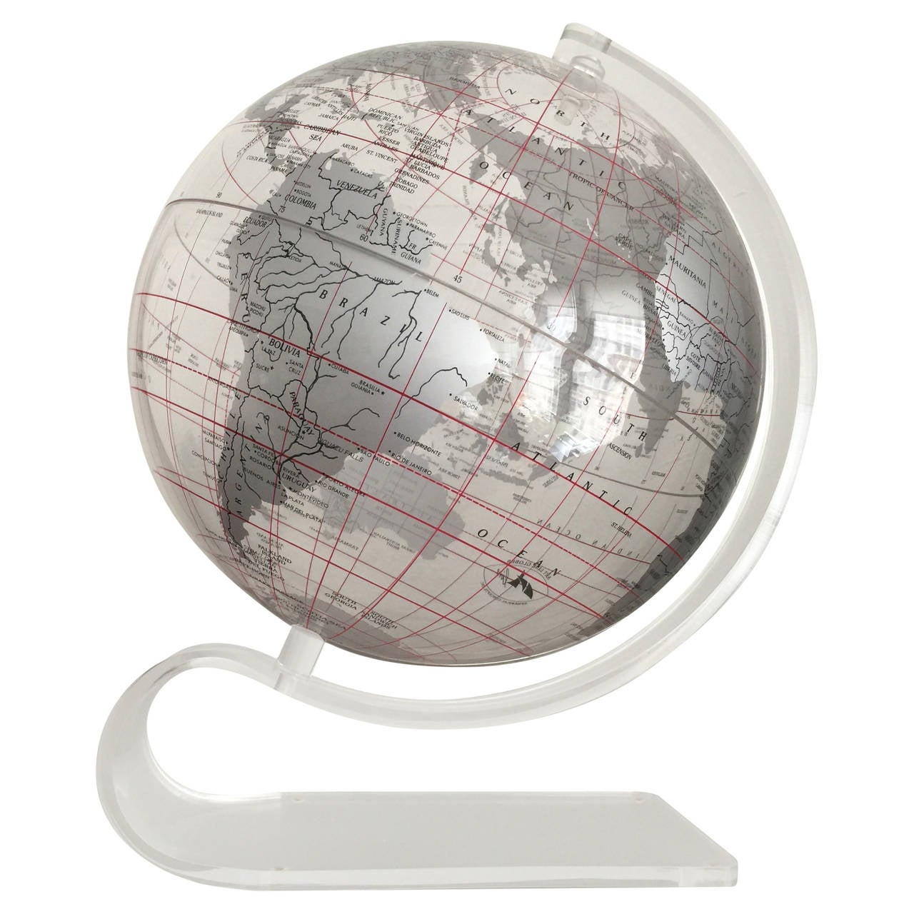 Acrylic Globe on Stand by Spherical Concepts at 1stdibs