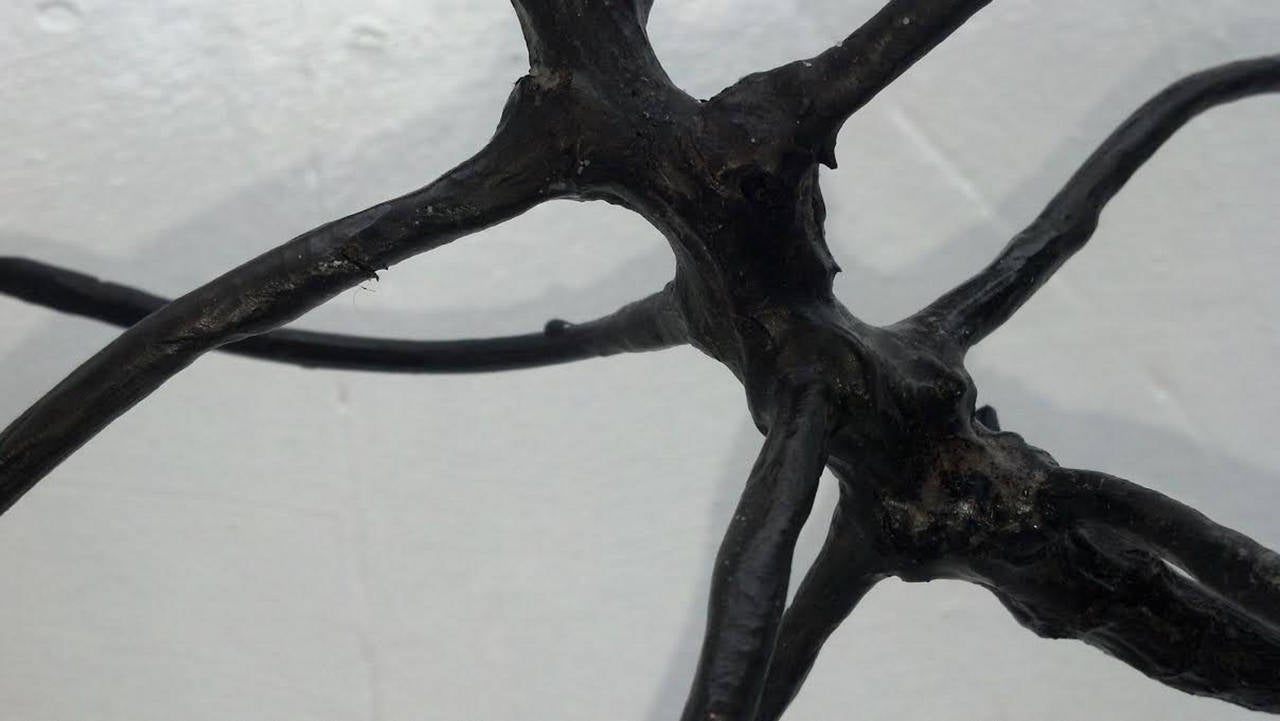 Cast Monumental Bronze Tree Branch Candle Holder