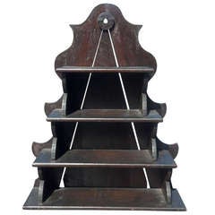 19th Century American Scalloped Back  Folk Art Shelf