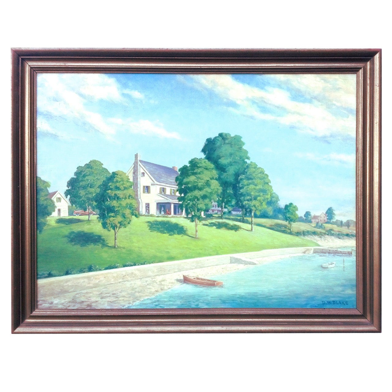 1940's Connecticut River Valley Painting by D.W. Blake