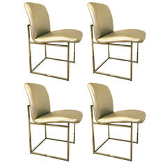 Set of 4 - 10 Minimalist Dining Chairs by DIA in Silver Upholstery or COM