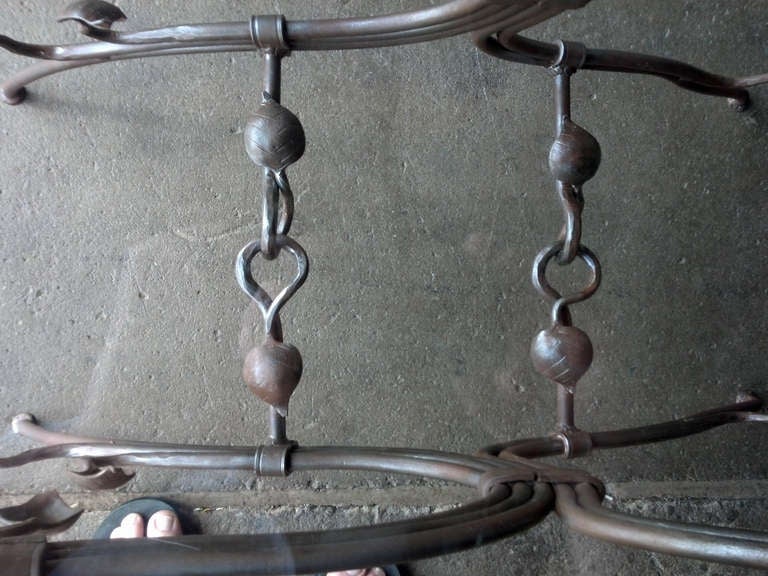 Art Nouveau Style Wrought Iron Console Table In Excellent Condition In New York, NY