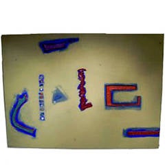 Barbara Coleman Original Mixed Media Titled "Metro City Blocks," 1982