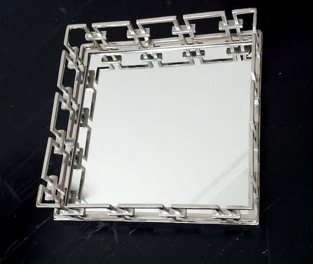 Large Gallery Tray with Mirror Bottom 1