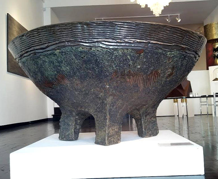 20th Century Paul Chaleff Cauldron, Rare and Monumental