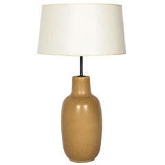 Vintage Nutmeg Ceramic Table Lamp by Lee Rosen for Design Technics