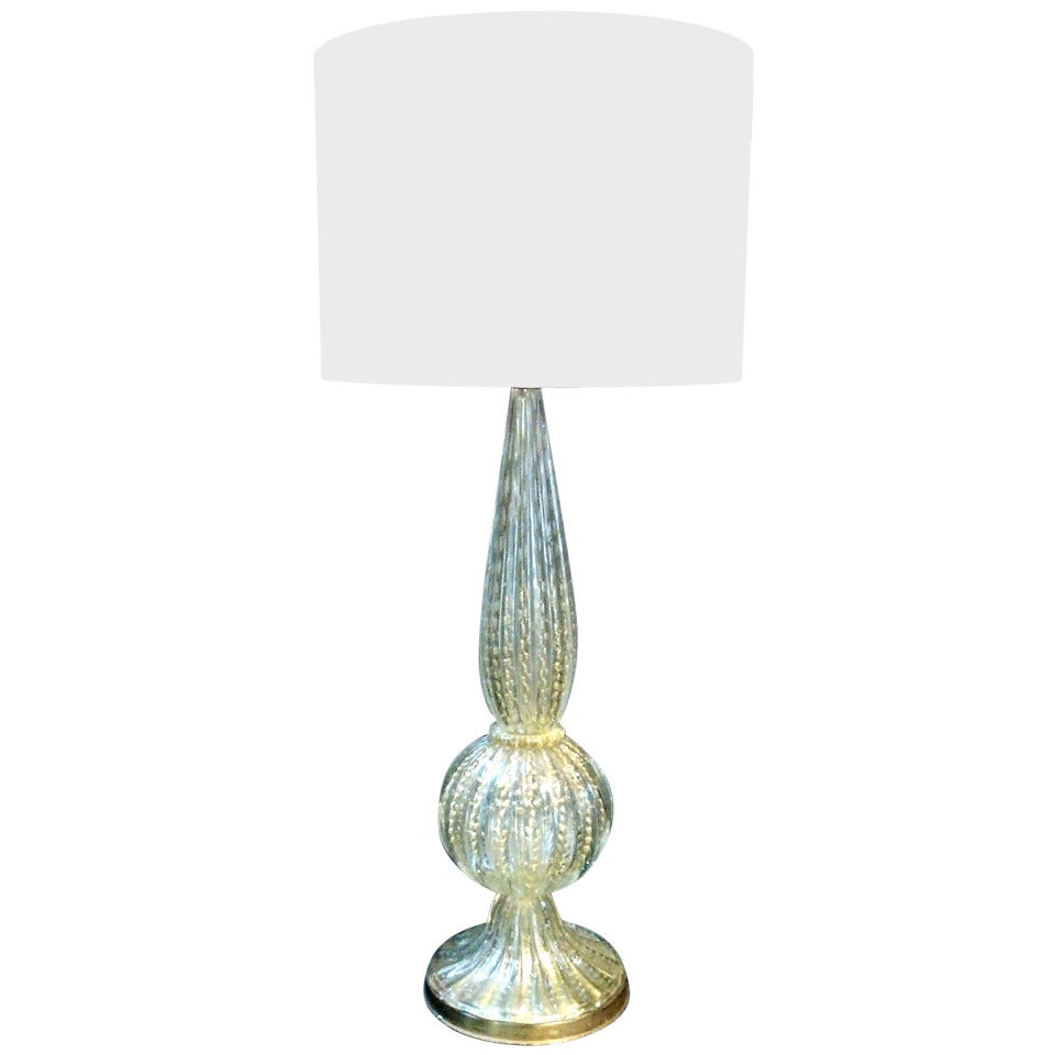 Barovier & Toso Murano Coronado d'Oro / Avventurina  Table Lamp