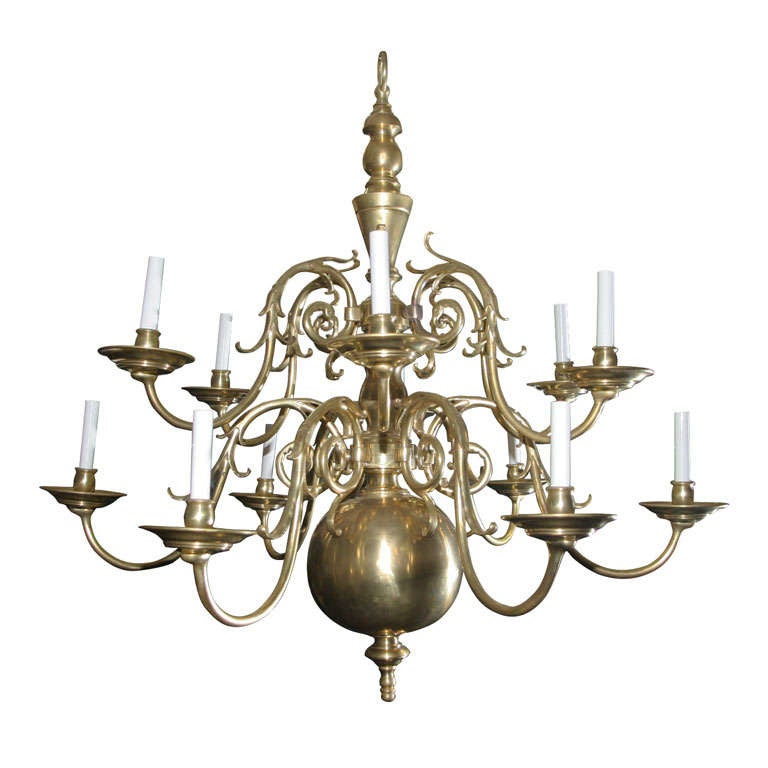 Spectacular French Bronze Chandelier For Sale