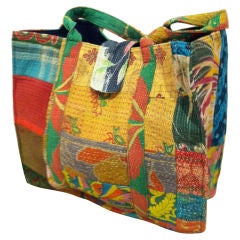 patchwork Kantha bag