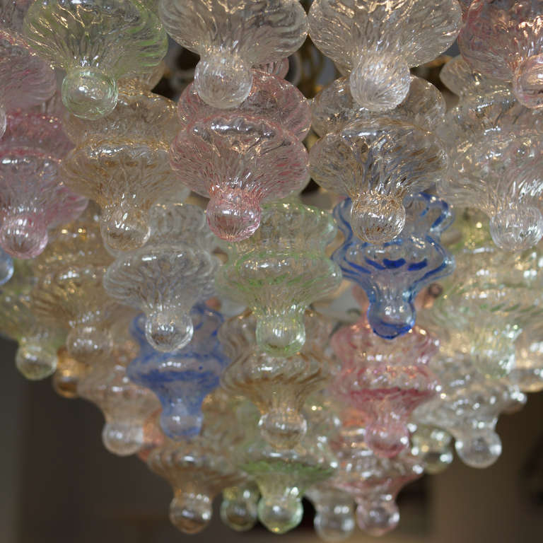 Italian Chandelier by Seguso Vetri D'Arte For Sale