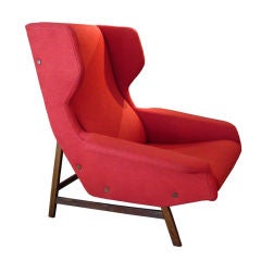 Rare Wingback Chair by Gianfranco Frattini