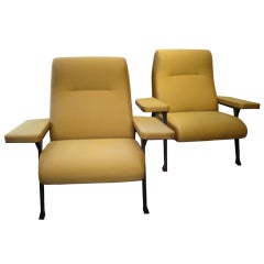 Pair of Hall Chairs by Roberto Menghi for Arflex