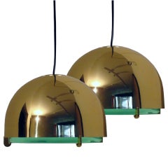Pair of Fontana Arte Dome Lamps