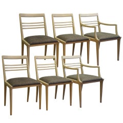 Set of Six Dining Chairs by Renzo Rutili for Johnson Furniture