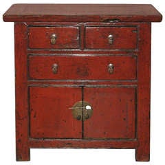 3 Drawer Red Chest