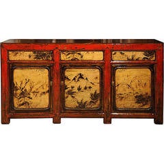 Red Painted Buffet