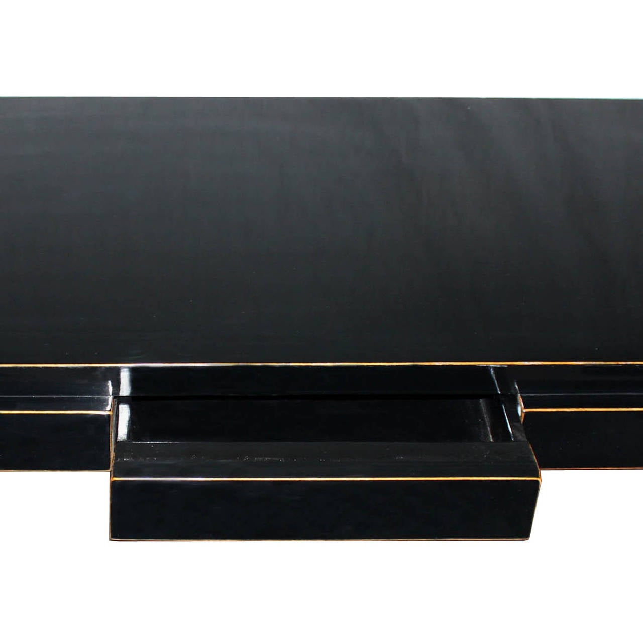 EB One-Drawer Black Coffee Table In Good Condition In San Francisco, CA