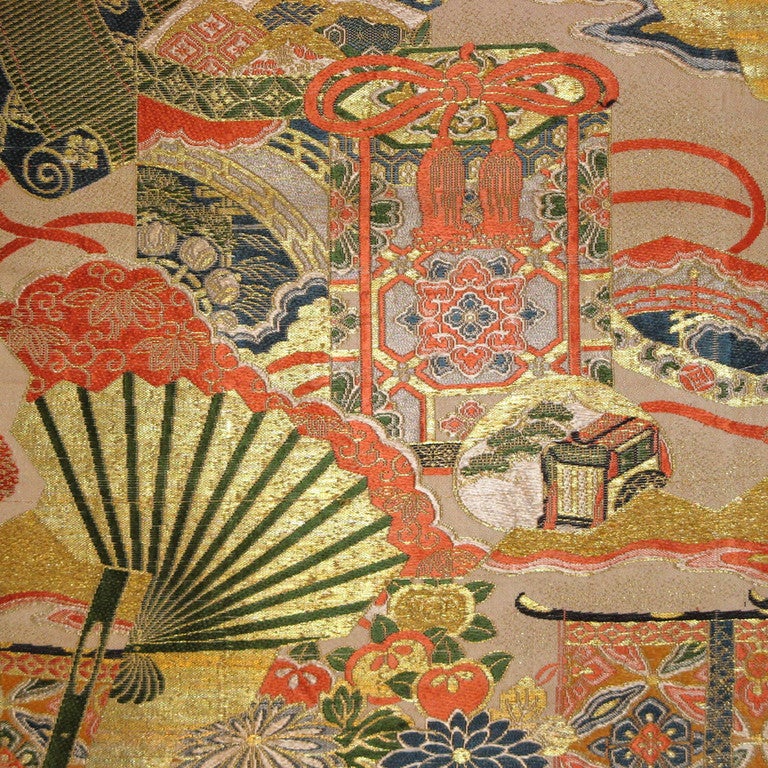20th Century Silk Brocade Obi