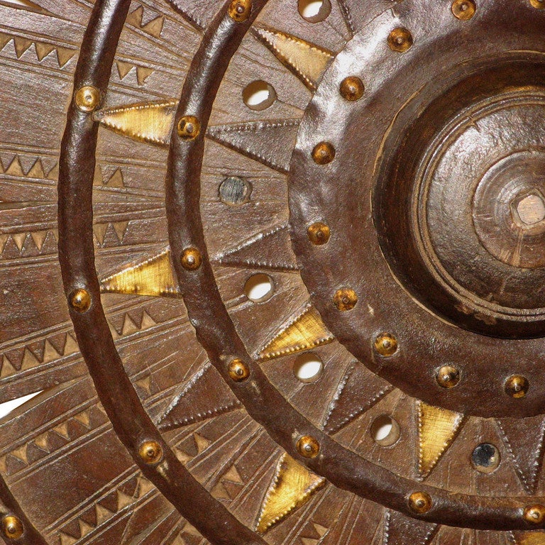 Indian Teak Weaving Wheel