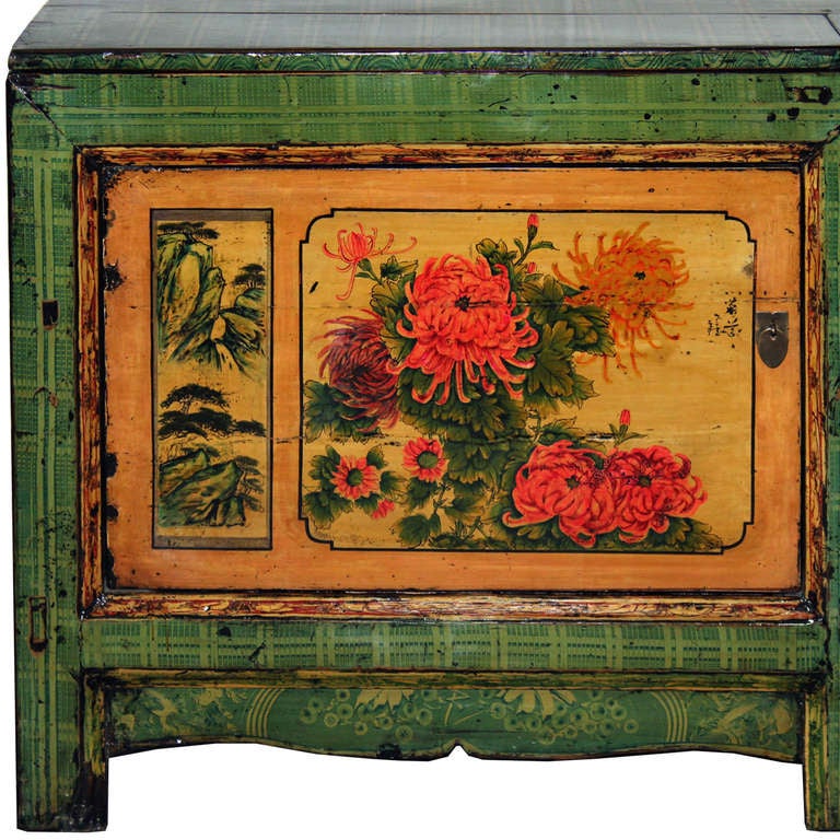Gansu Green Painted Buffet In Good Condition In San Francisco, CA