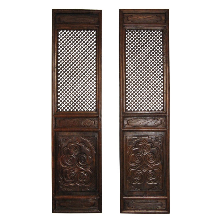 Pair of Carved Door Panels at 1stDibs
