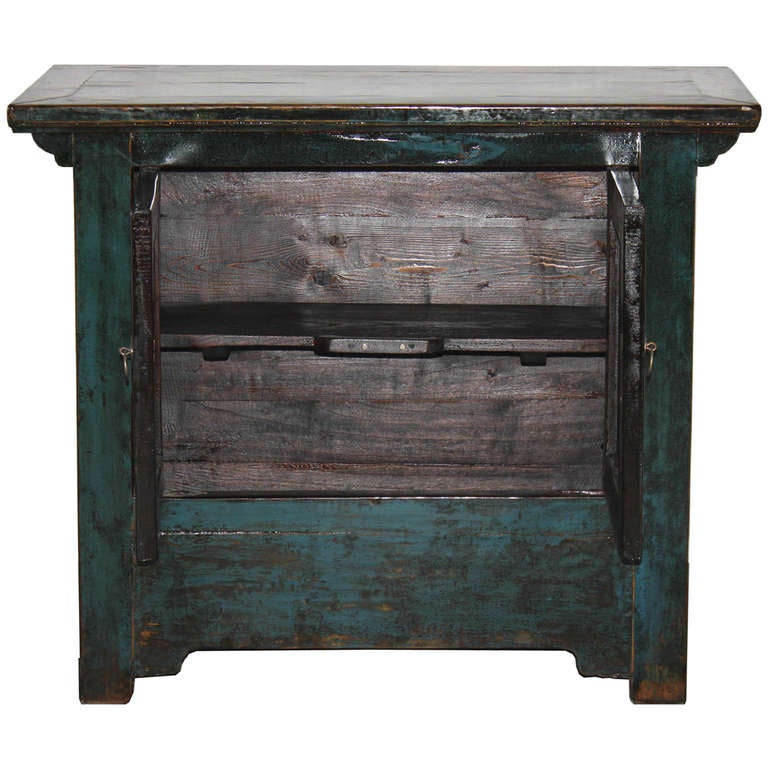 Shanxi Blue Side Chest In Good Condition In San Francisco, CA