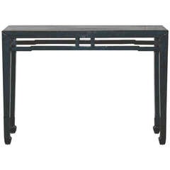 Chinese Navy Blue Console Table