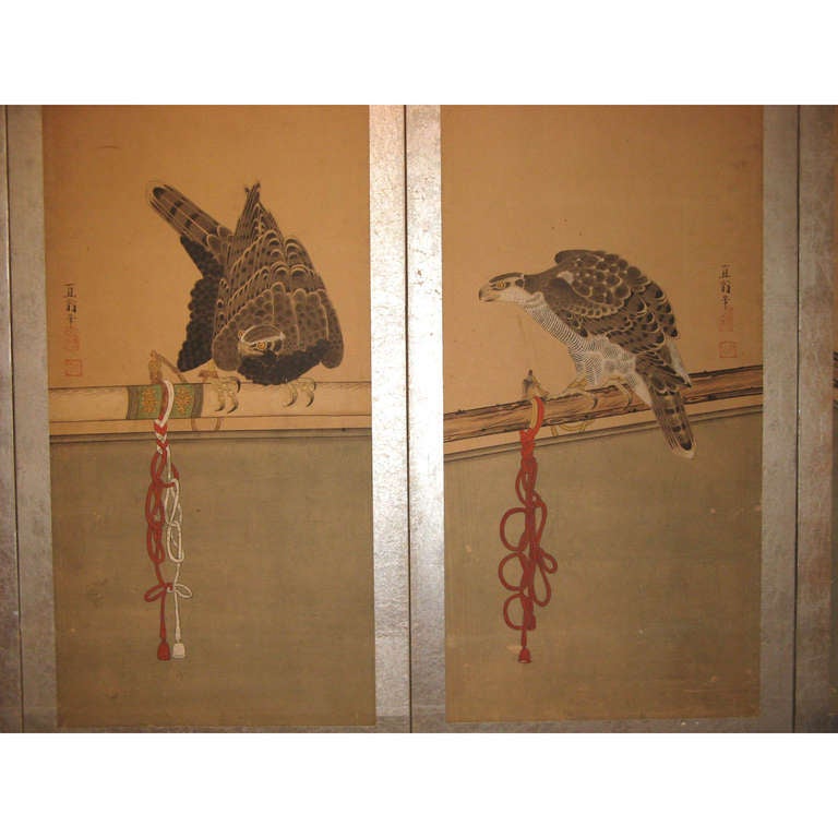Japanese Hawk Screen In Good Condition In San Francisco, CA
