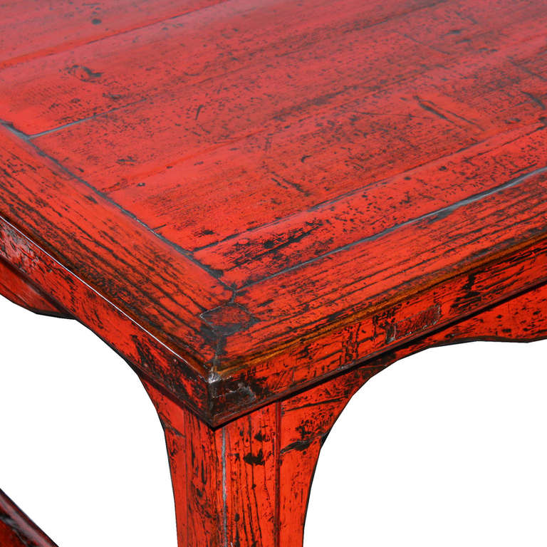 19th Century Beijing Red Coffee Table