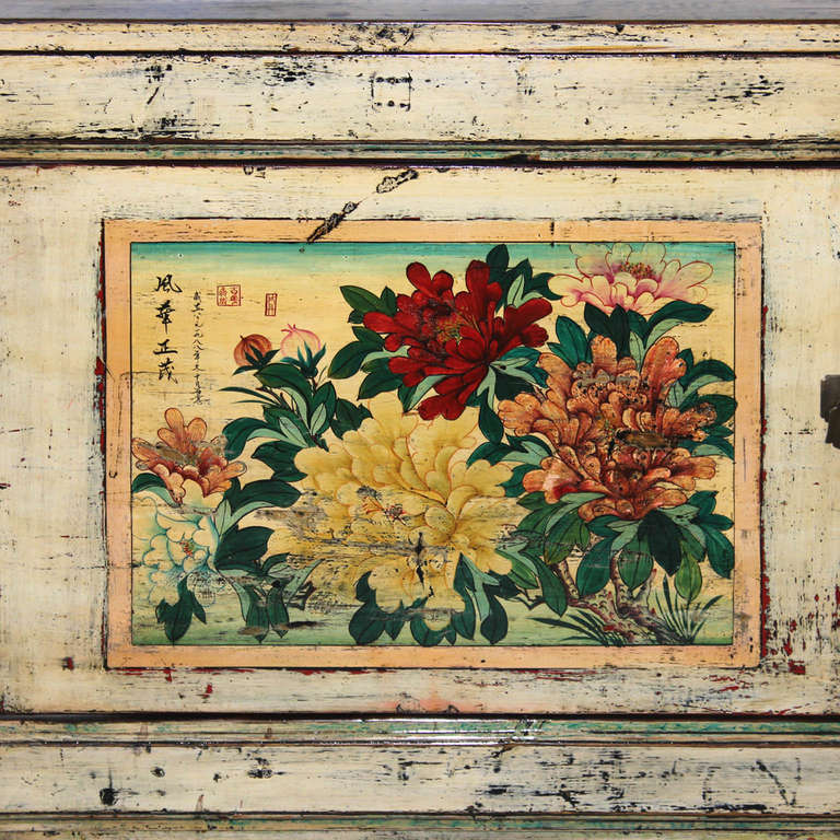 19th Century Gansu Painted Buffet