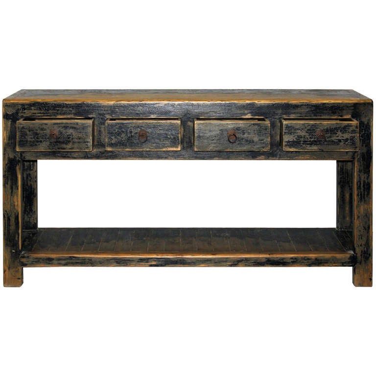 4-Drawer Shanxi Console Table In Good Condition In San Francisco, CA
