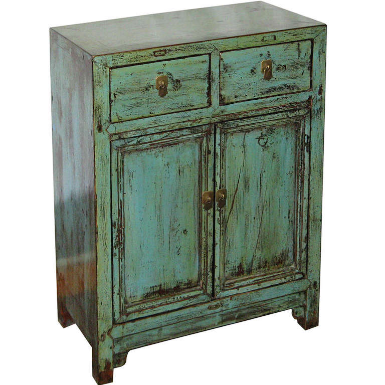 Chinese Blue Shanxi Side Chest
