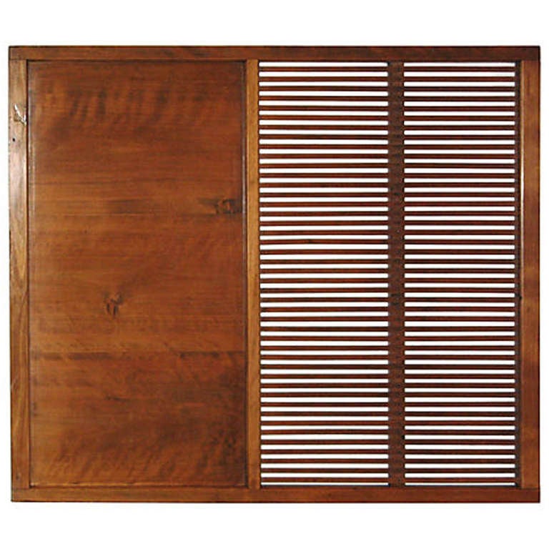 Vintage Taishō-period Japanese ranma, originally used between doorways as decoration. Slat pattern was a popular design during the 1920s.